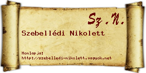 Szebellédi Nikolett névjegykártya