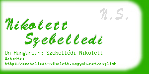 nikolett szebelledi business card